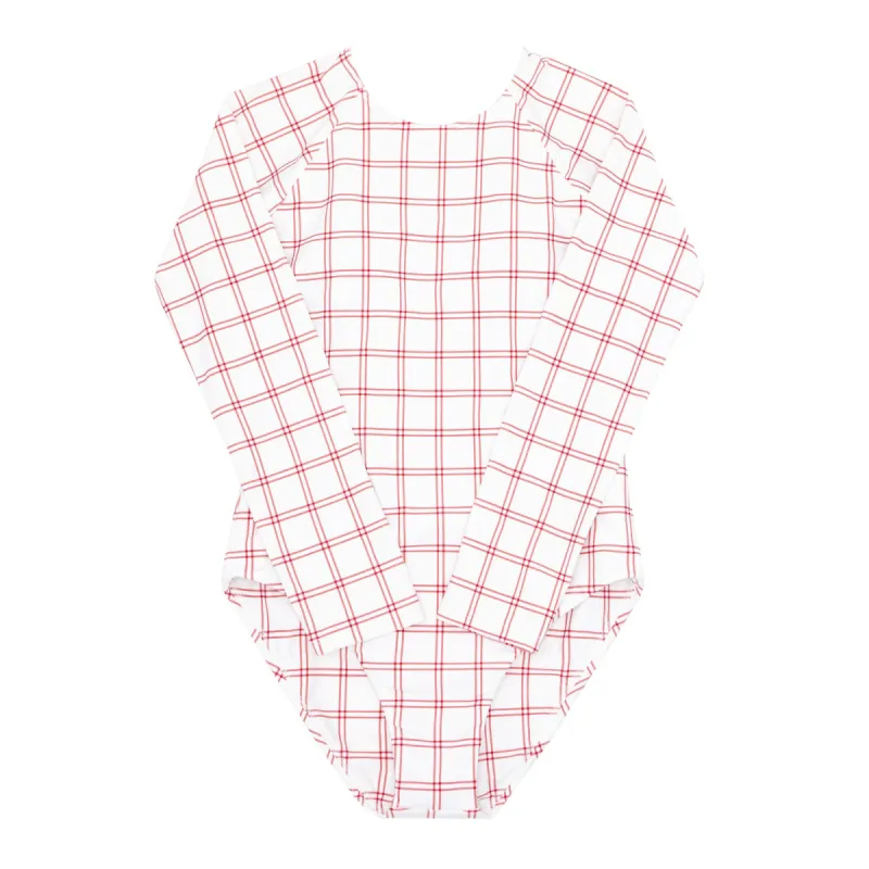 women's windowpane rashguard one piece sold by minnow