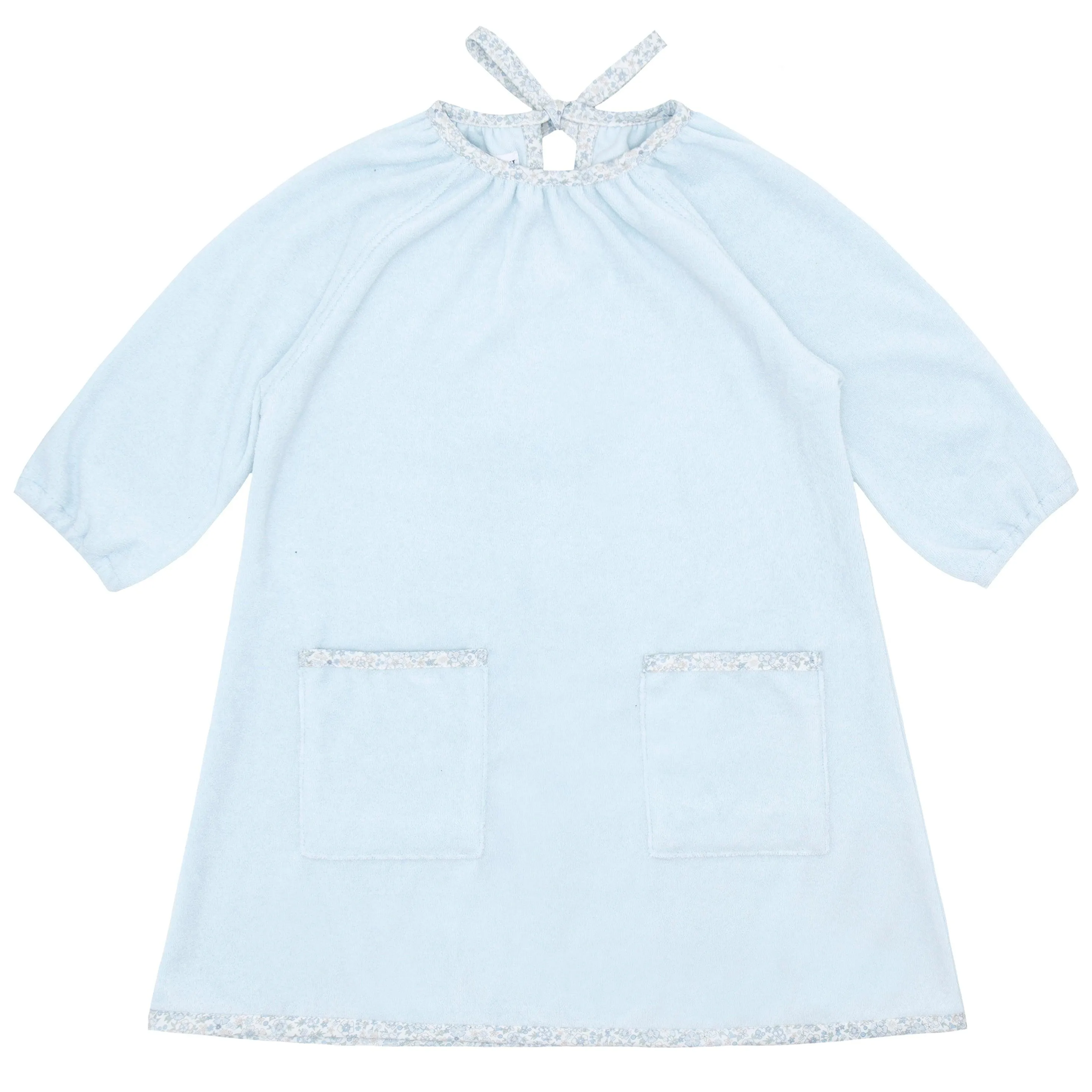 girls light blue french terry dress sold by minnow
