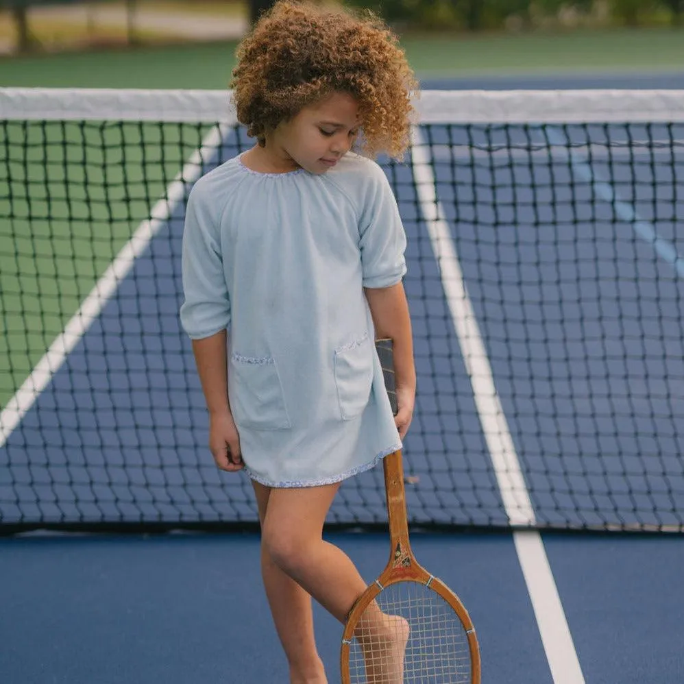 girls light blue french terry dress sold by minnow product image thumbnail 3