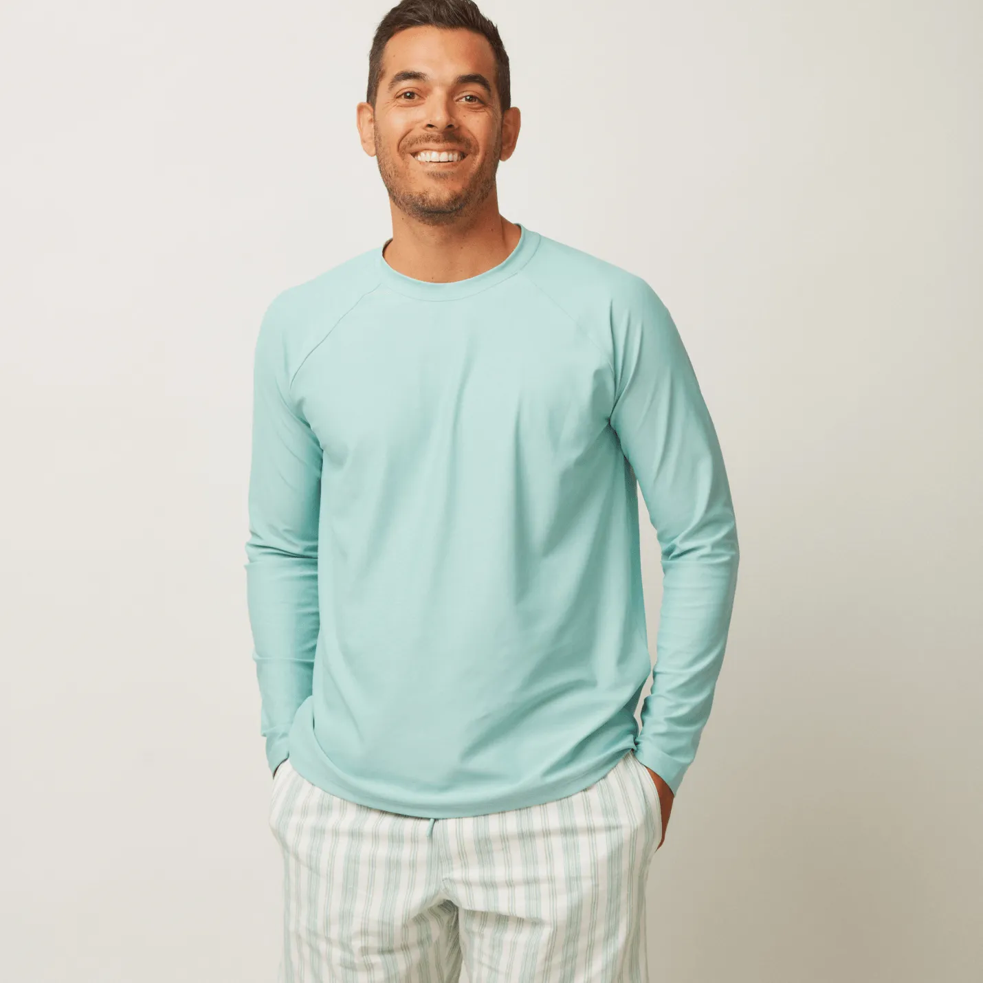 men's sea blue rashguard sold by minnow product image thumbnail 2