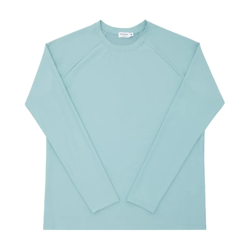 men's sea blue rashguard sold by minnow