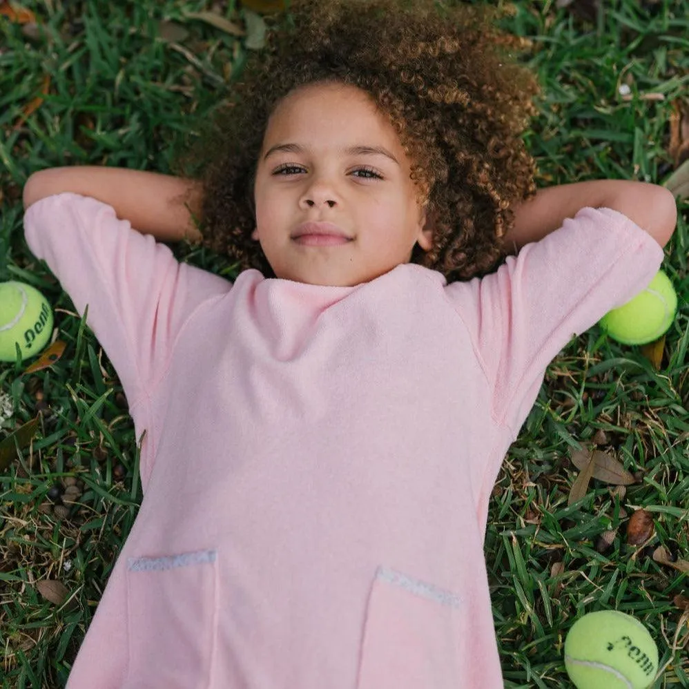 girls pink french terry dress sold by minnow product image thumbnail 4