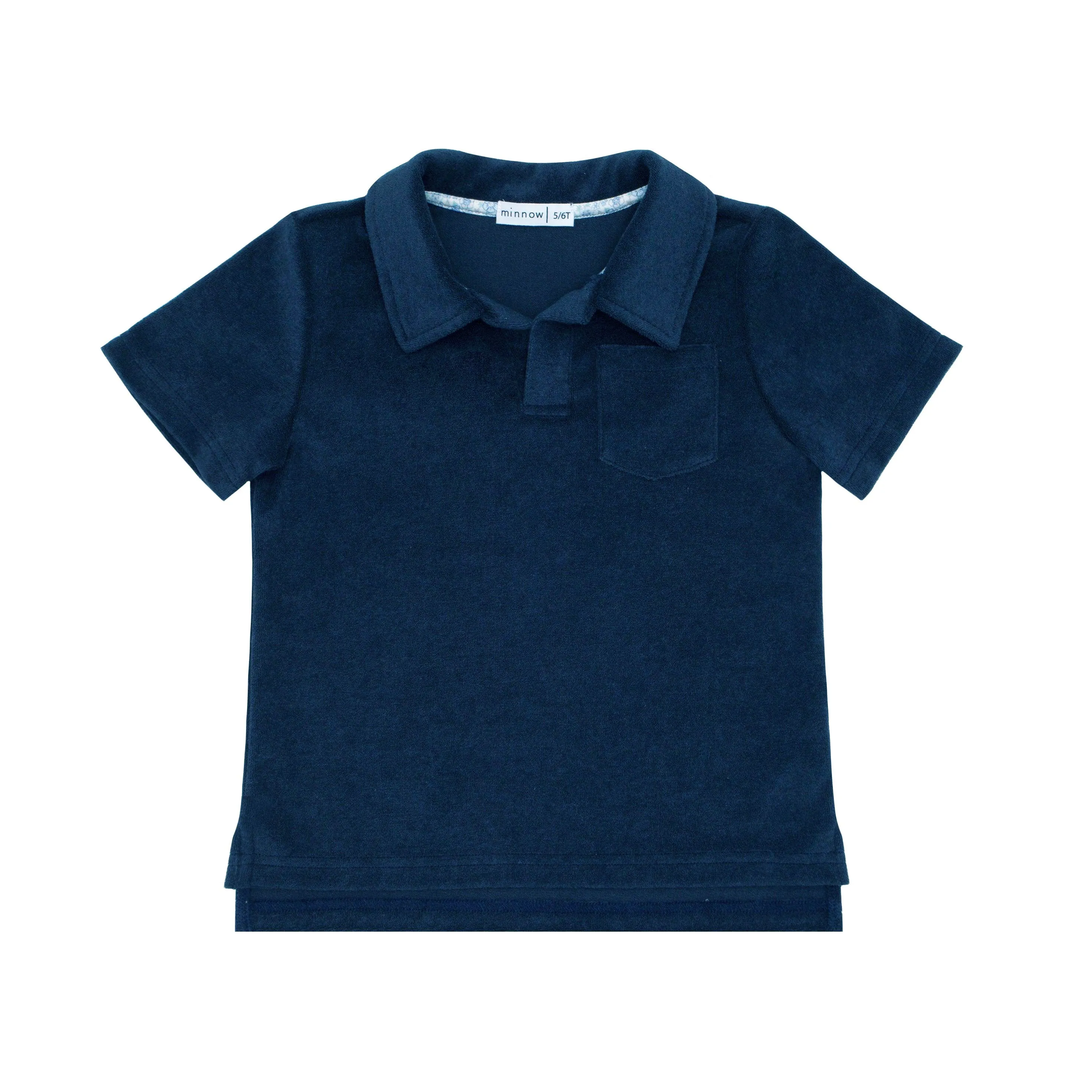 boys navy french terry polo sold by minnow