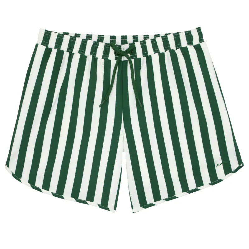 mens charleston green cabana stripe boardie made by minnow
