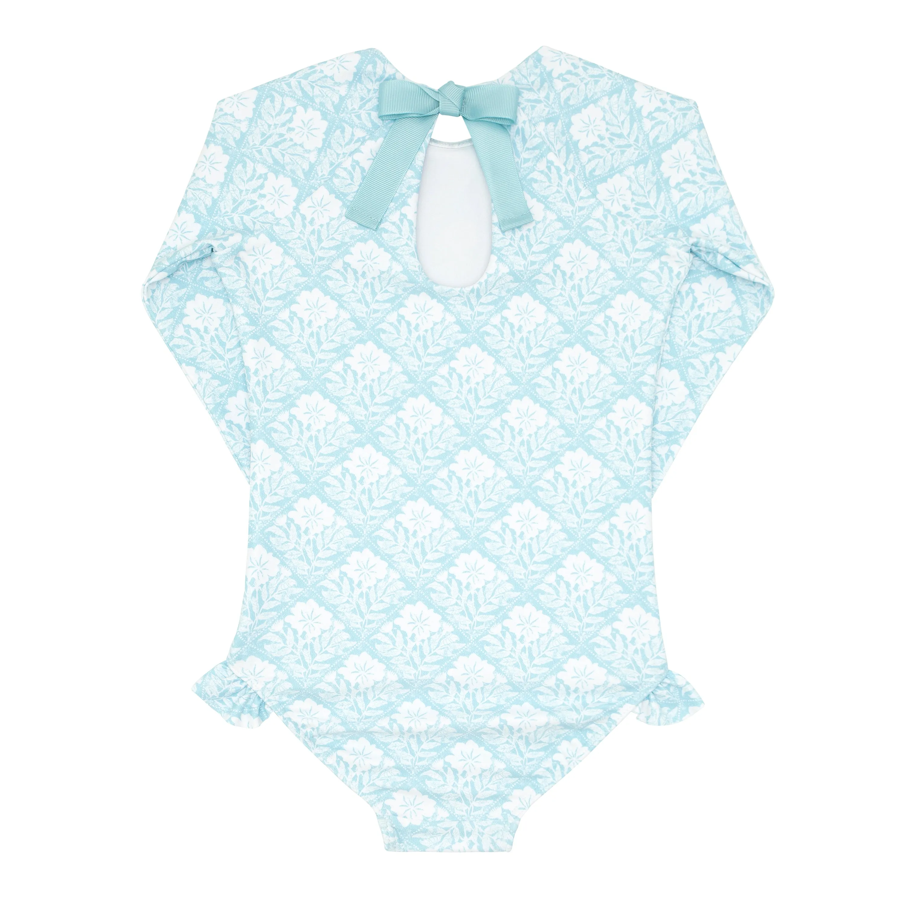 girls plumeria quilt rashguard one piece sold by minnow product image thumbnail 4