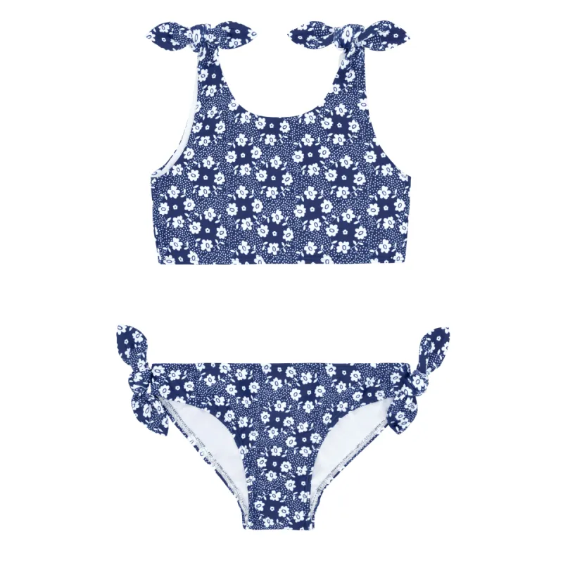 girls ditch plains daisy tie-knot bikini sold by minnow
