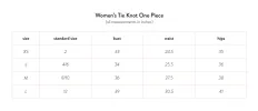 women's navy tie knot one piece sold by minnow