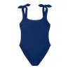 women's navy tie knot one piece sold by minnow