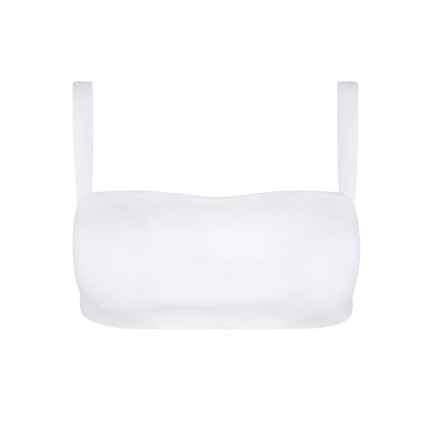 women's white bandeau bikini top sold by minnow