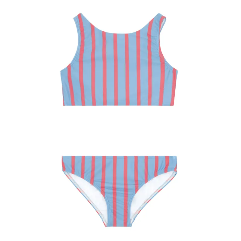 girls maritime stripe double bow bikini sold by minnow