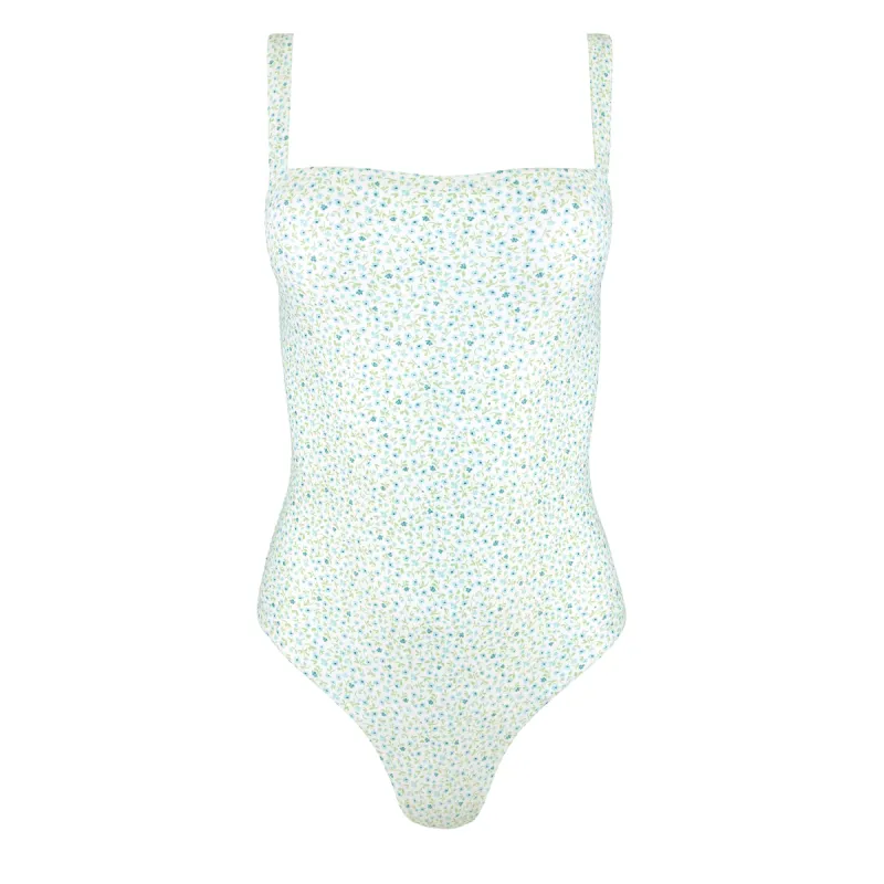 women's hibiscus ditsy simple one piece sold by minnow