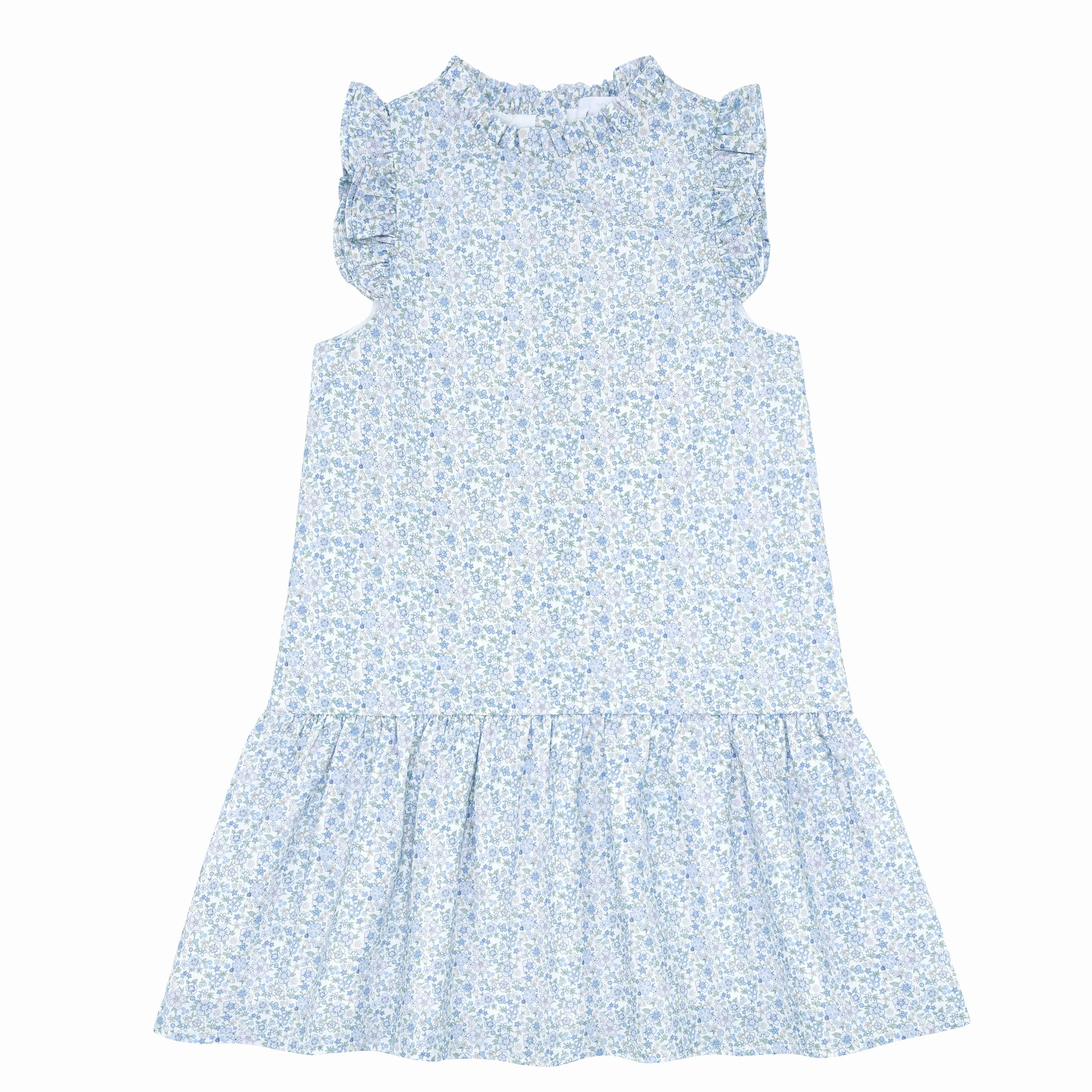girls slate floral drop waist dress sold by minnow