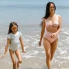 women's camellia pink dot high waist bikini bottom sold by minnow