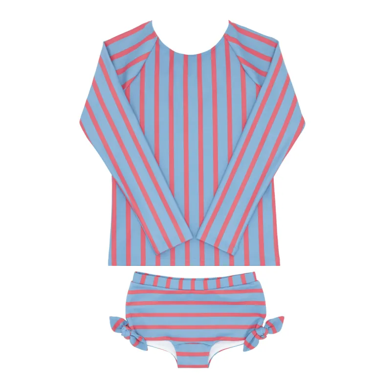 girls maritime stripe rashguard set sold by minnow