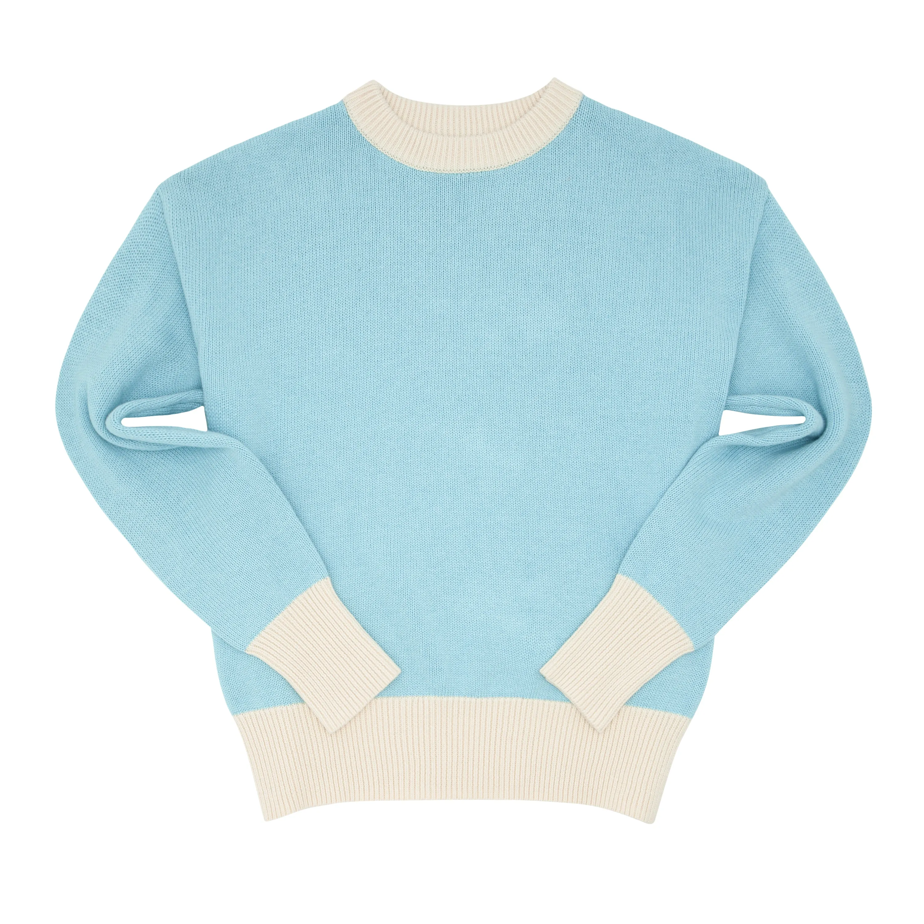 women's pacific blue knit sweater sold by minnow