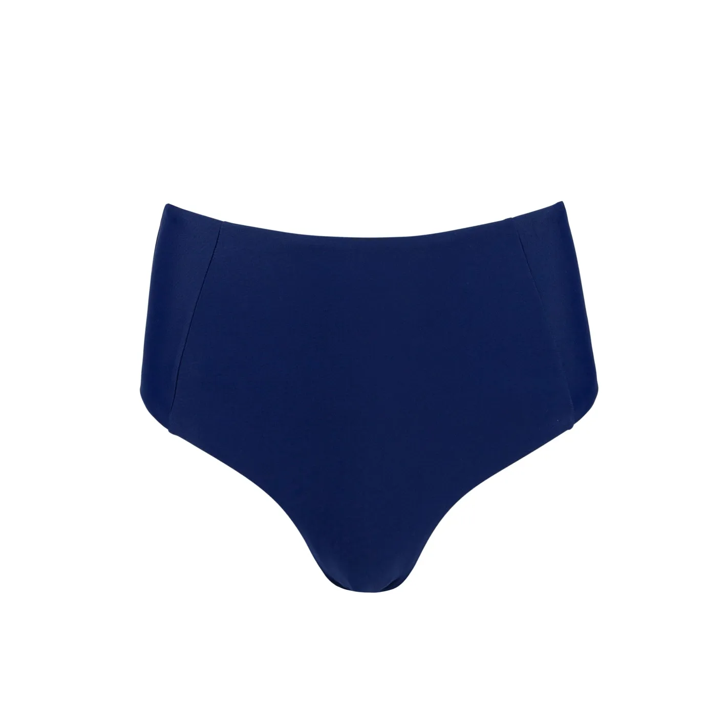 women's navy high waist bikini bottom sold by minnow