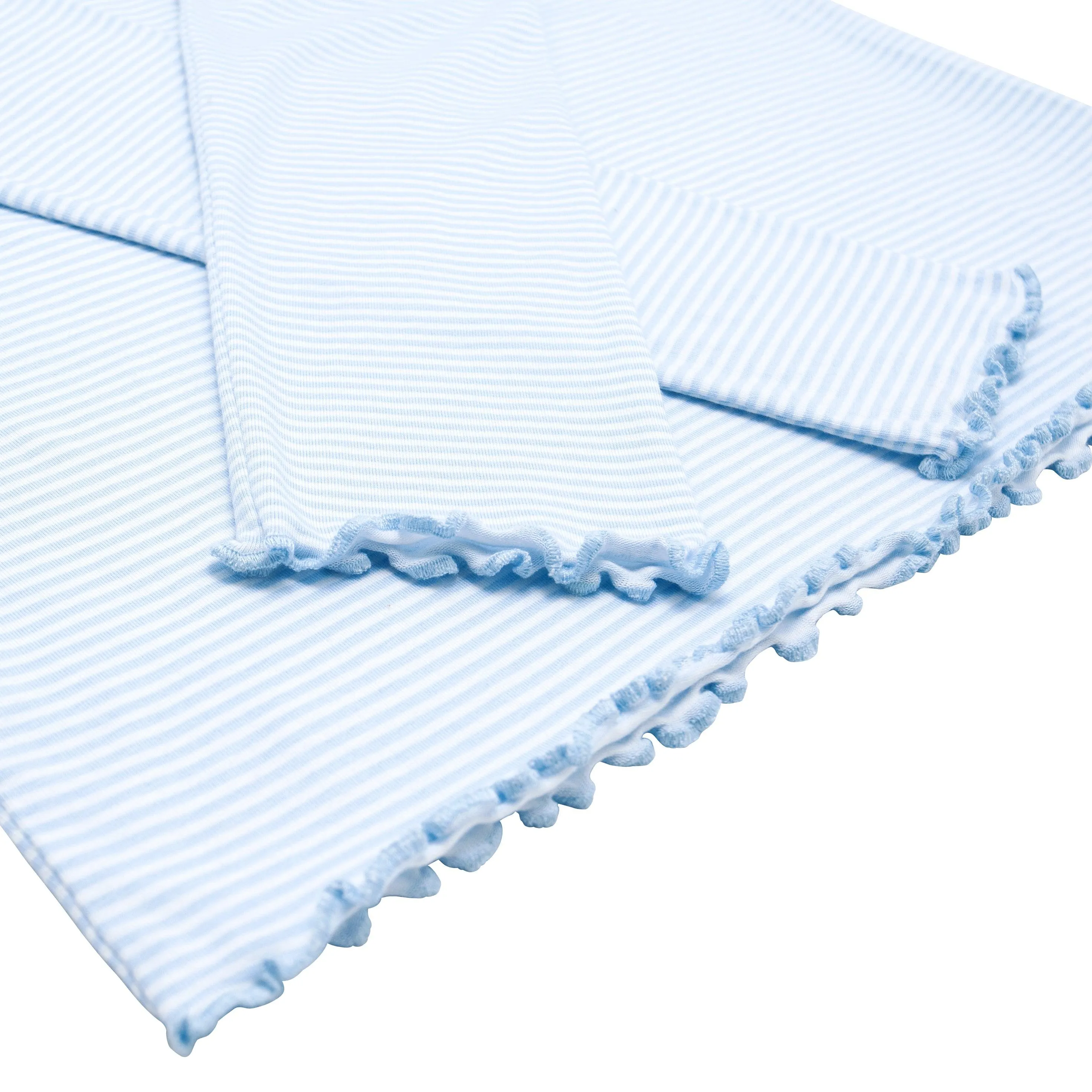 women's powder blue stripe pima pajamas set sold by minnow product image thumbnail 4