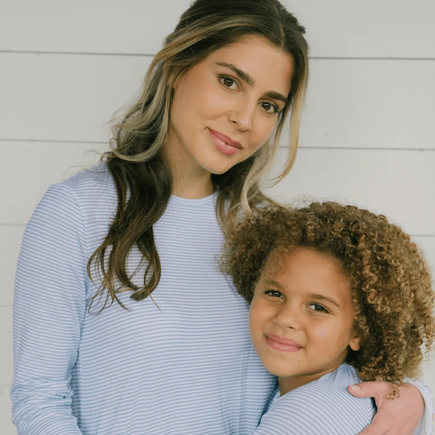 women's powder blue stripe pima pajamas set sold by minnow product image thumbnail 5