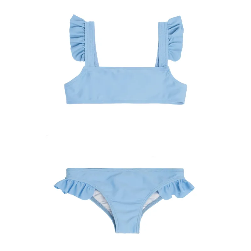 girls peri blue tie back bikini sold by minnow