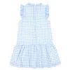 girls blue gingham drop waist dress sold by minnow