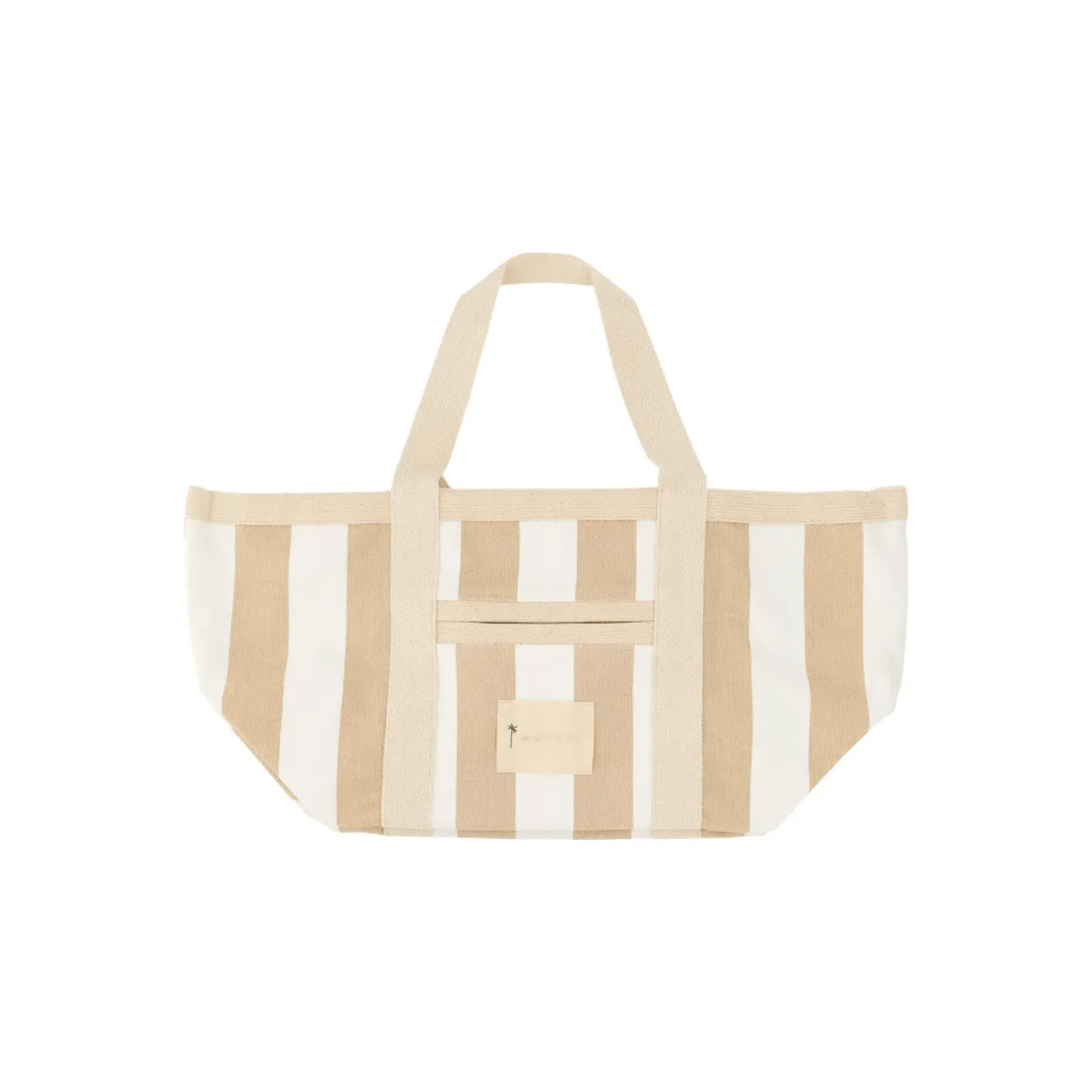manebi tote bag canvas white and beige stripes sold by minnow