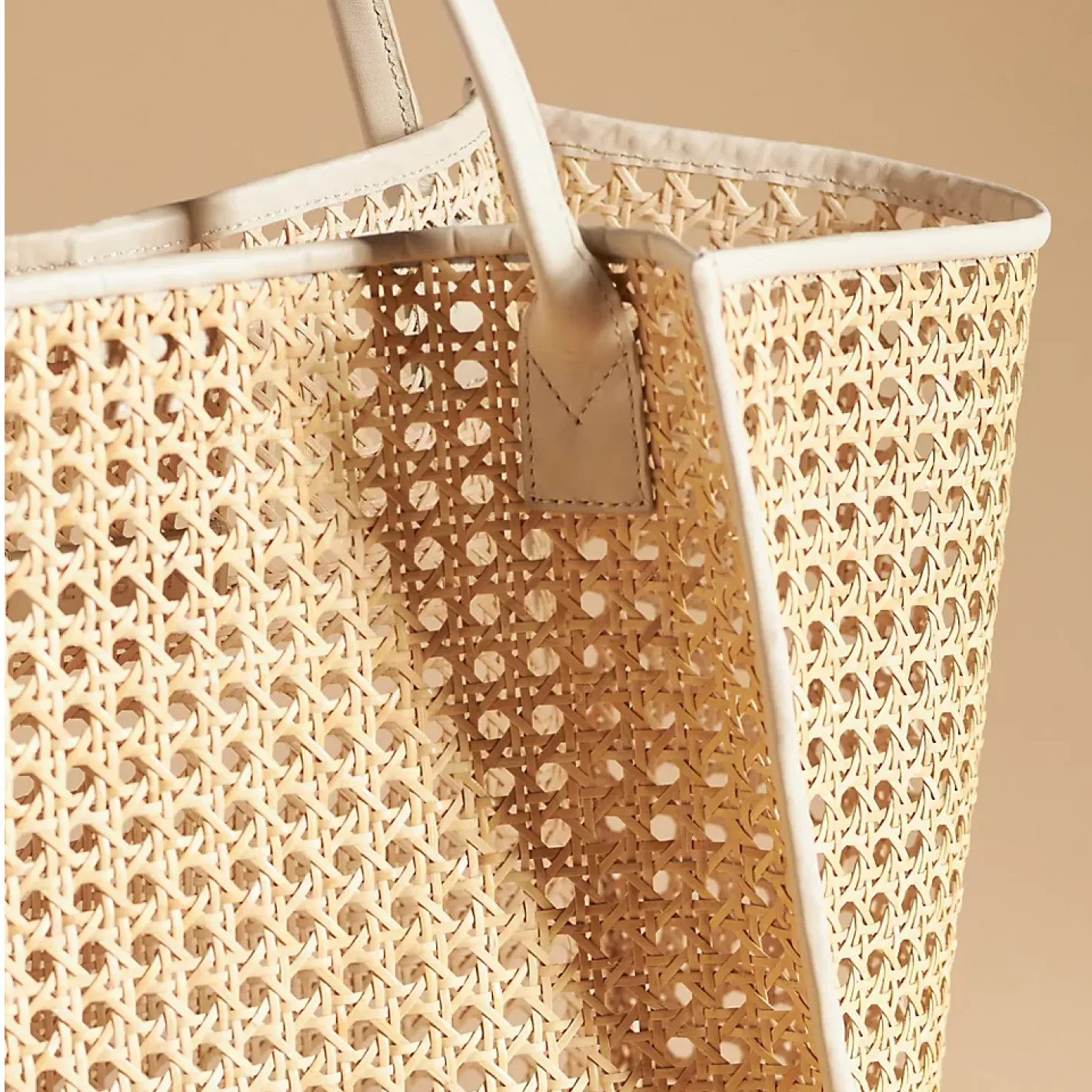bembien cream rattan rosa tote sold by minnow product image thumbnail 3