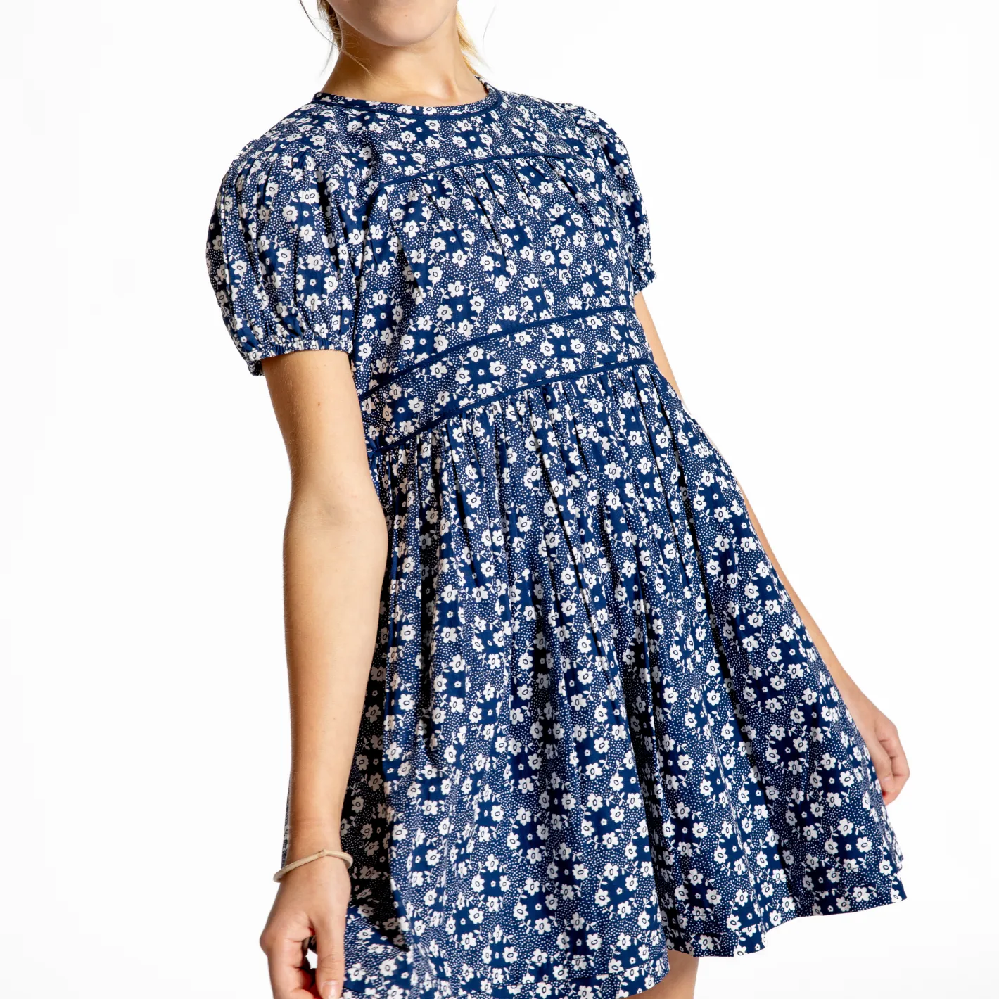 girls ditch plains daisy puff sleeve dress sold by minnow product image thumbnail 4
