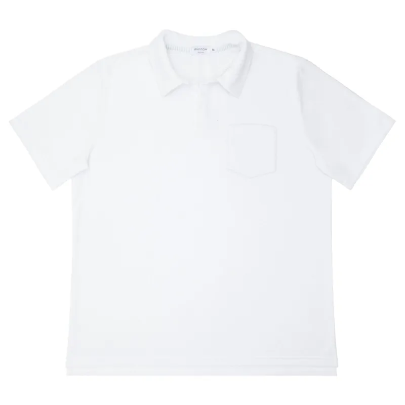 men's white french terry polo sold by minnow