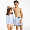 boys powder blue stripe boardie sold by minnow