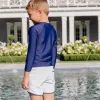 boys powder blue stripe boardie sold by minnow