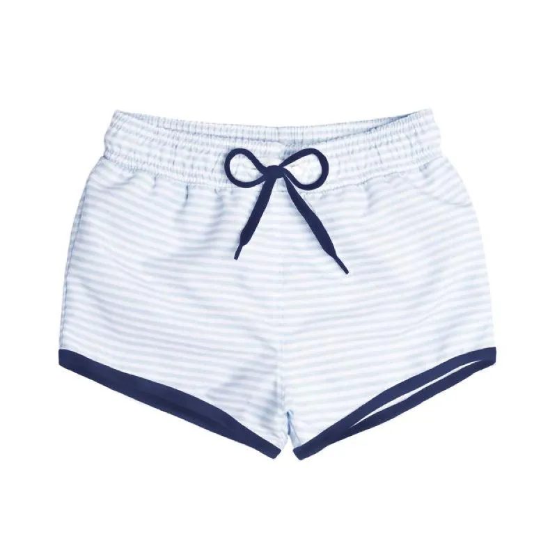 boys powder blue stripe boardie sold by minnow
