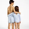 boys powder blue stripe boardie sold by minnow