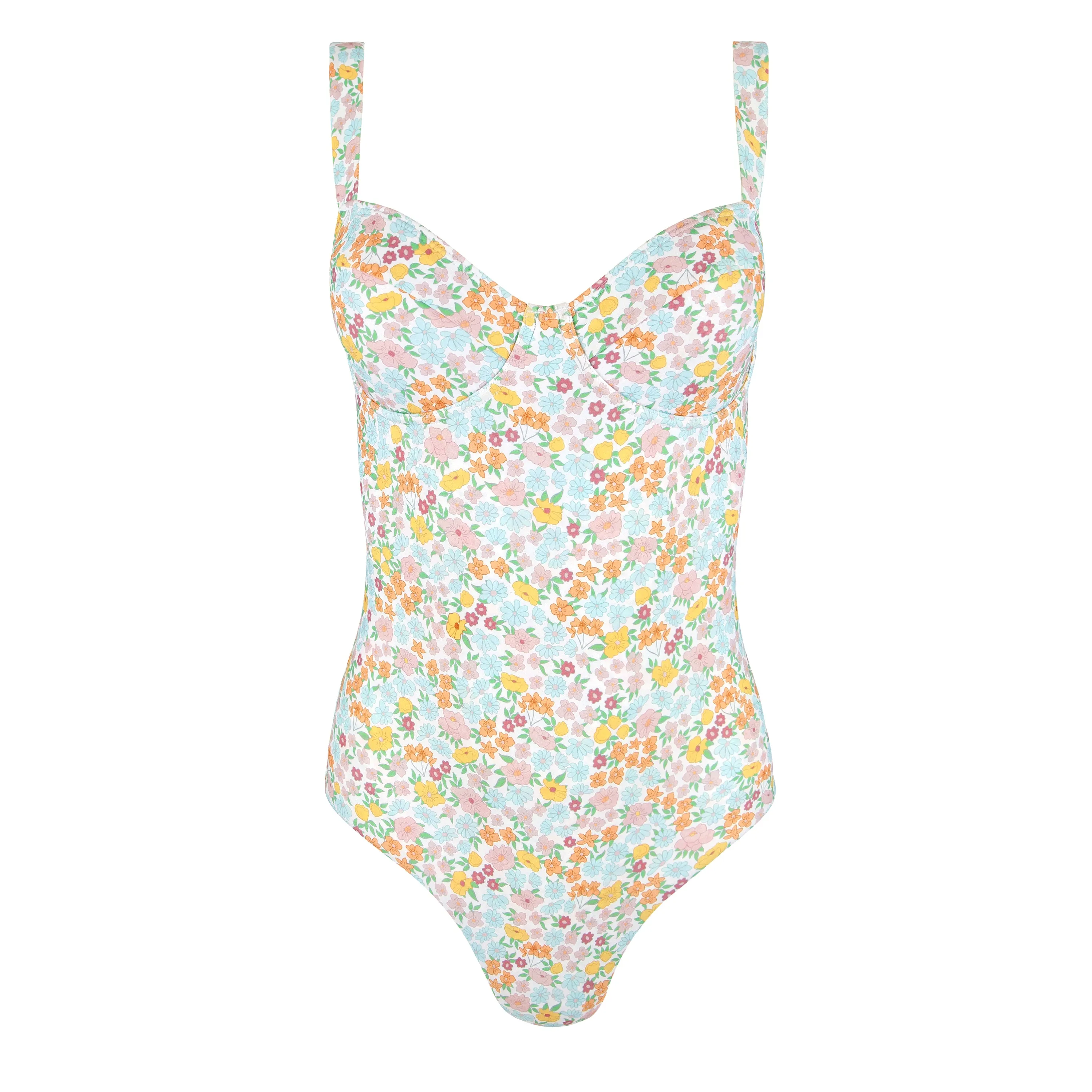 women's hawaiian floral one piece sold by minnow