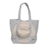 hat attack navy stripe canvas traveler bag sold by minnow