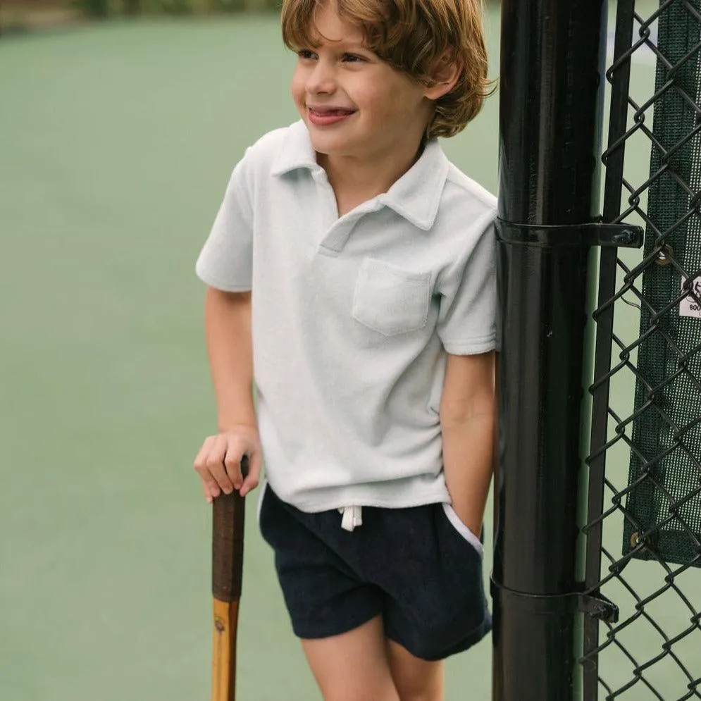 boys navy french terry short sold by minnow product image thumbnail 2
