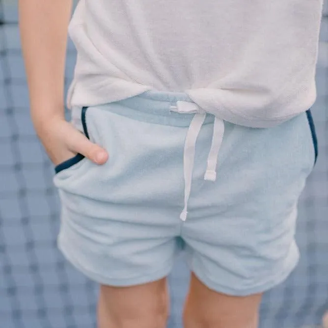 boys light blue french terry short sold by minnow product image thumbnail 2