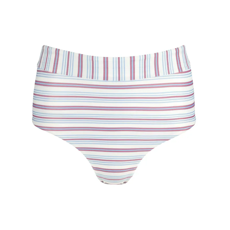 women's vintage stripe high waist bikini bottom sold by minnow