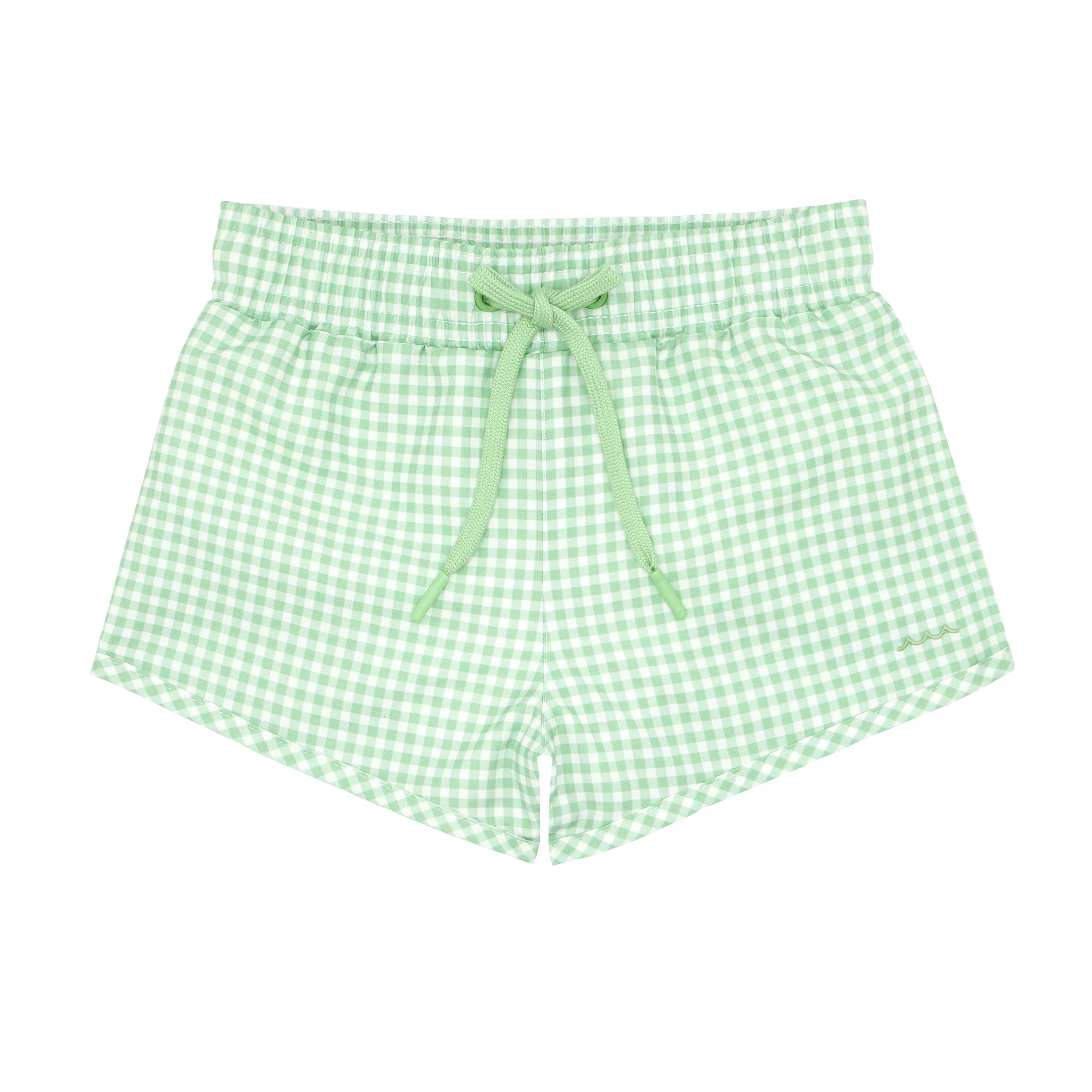 boys palm gingham boardie sold by minnow