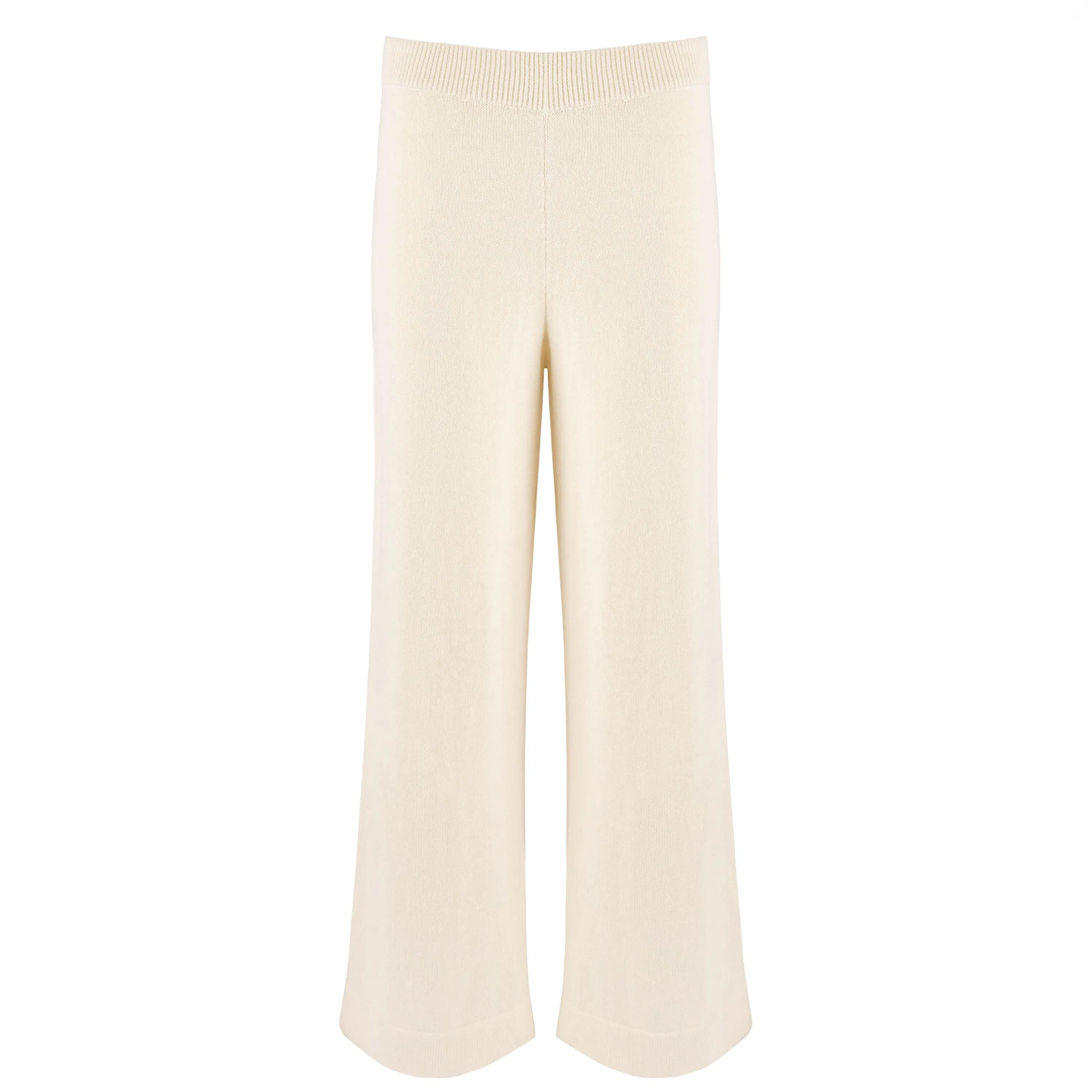women's cream wide leg knit pant sold by minnow