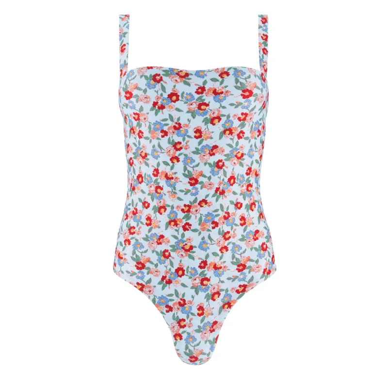 women's scarlet floral low back one piece sold by minnow
