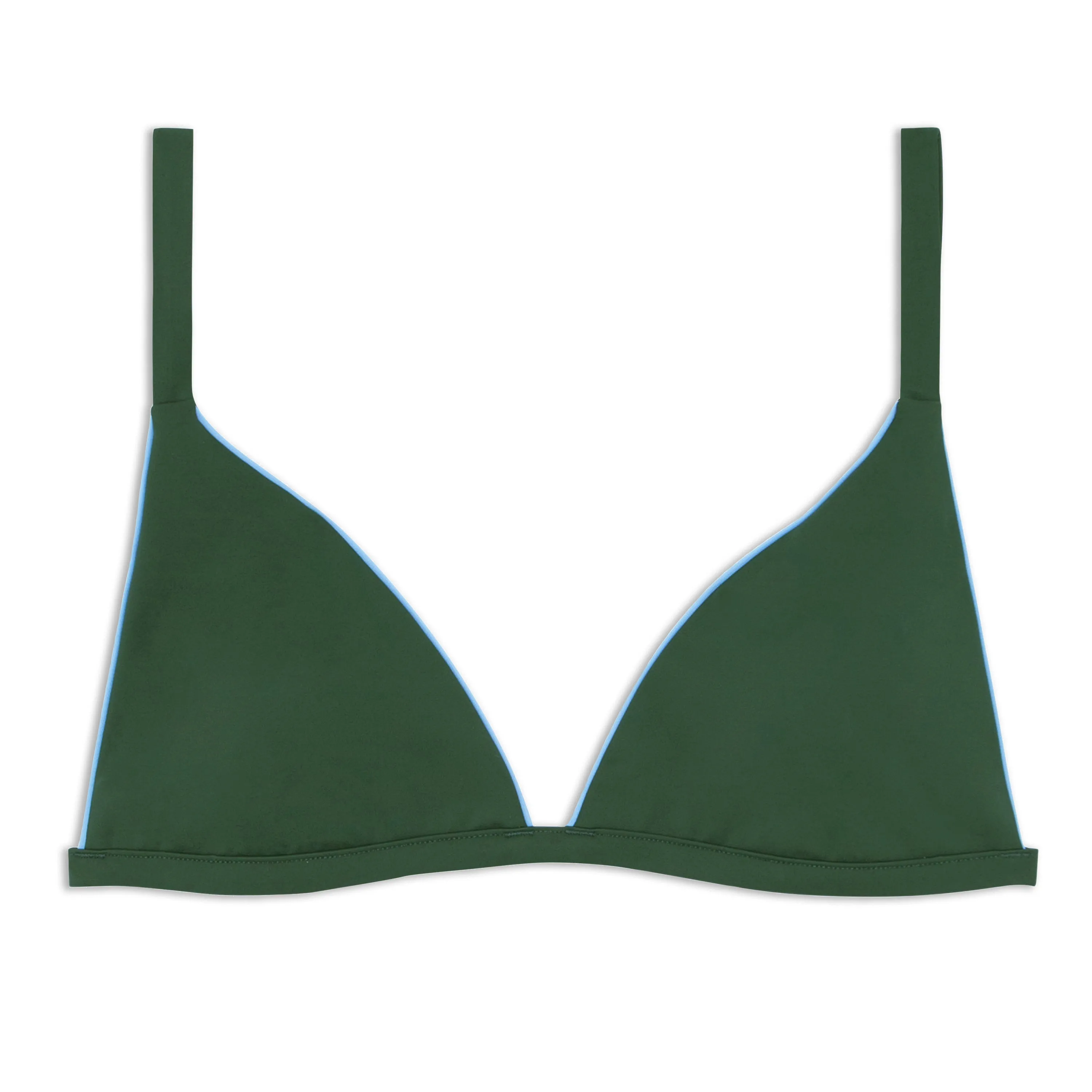 women's hillside green triangle bikini top sold by minnow