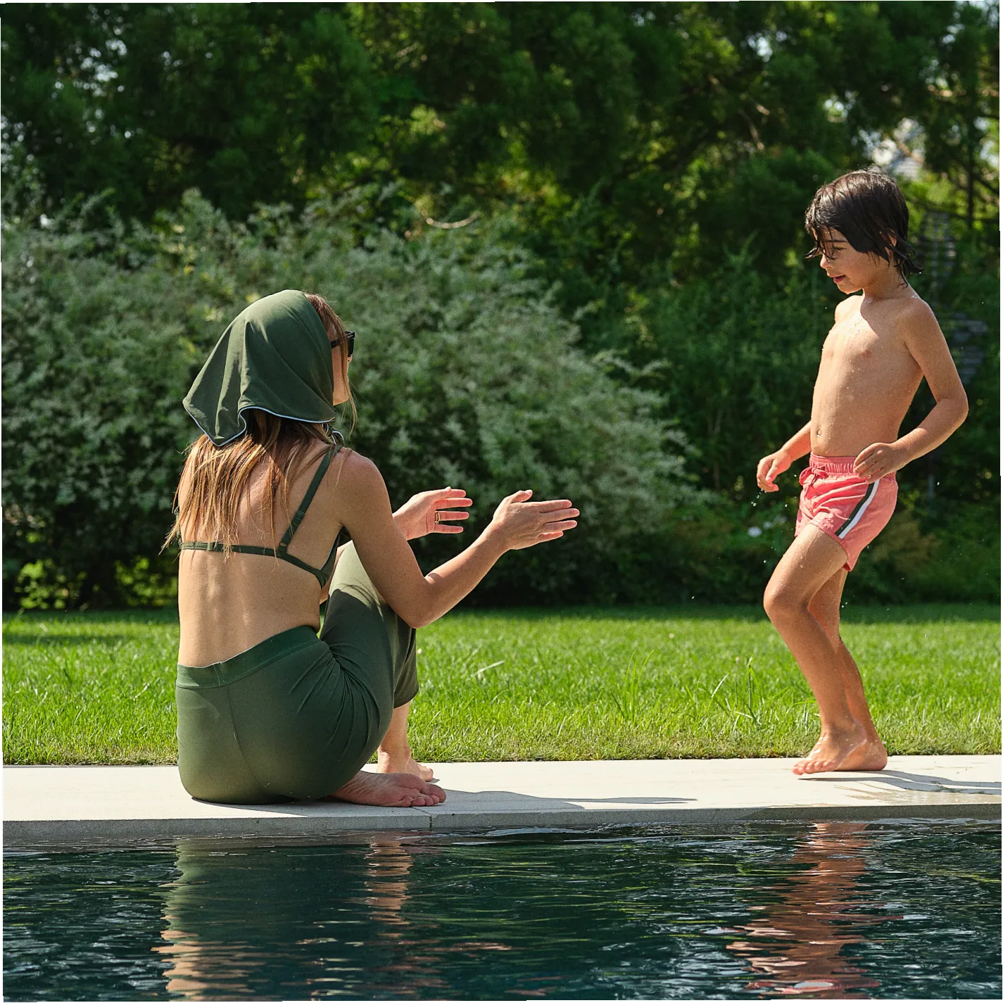 women's hillside green triangle bikini top sold by minnow product image thumbnail 5