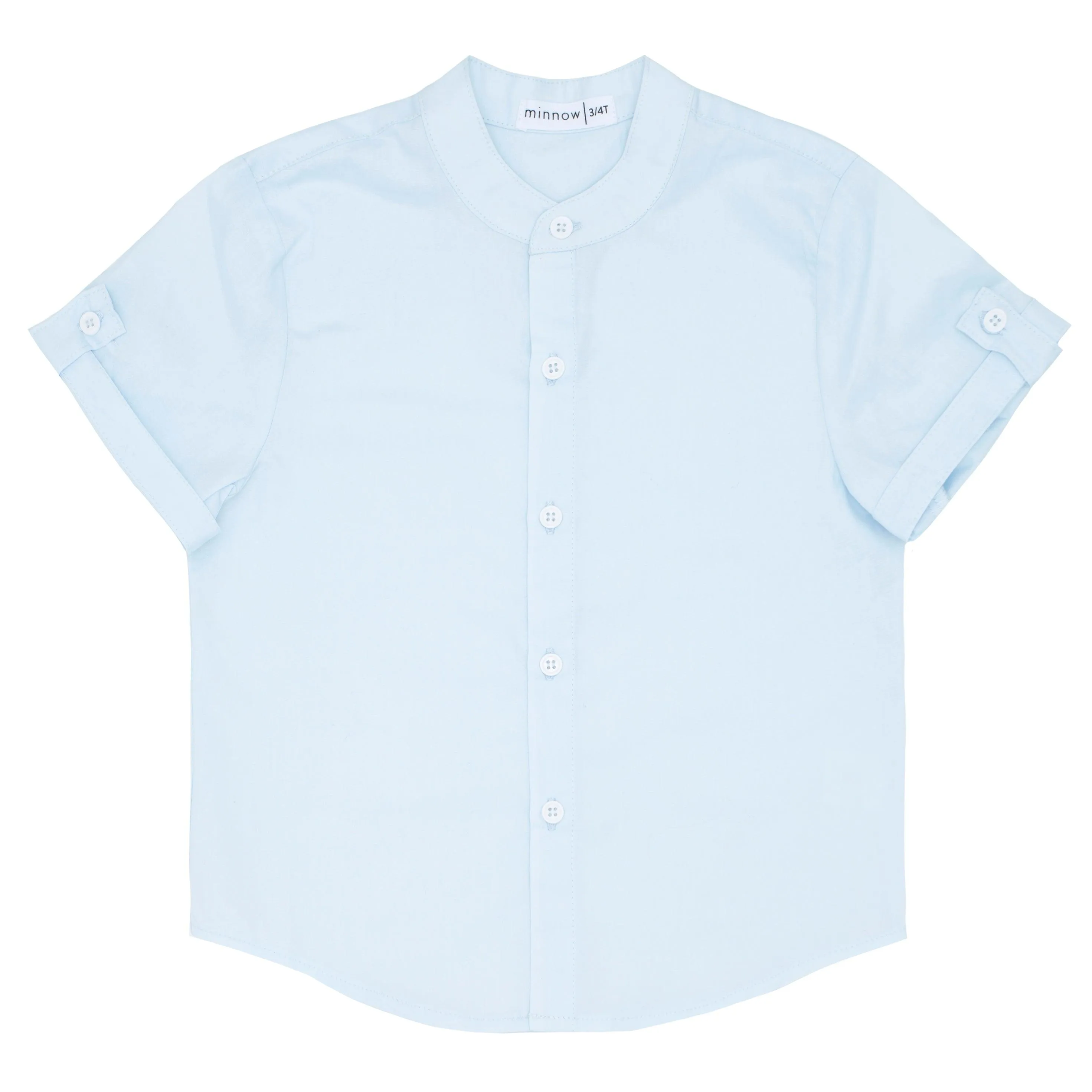 boys light blue button down shirt sold by minnow
