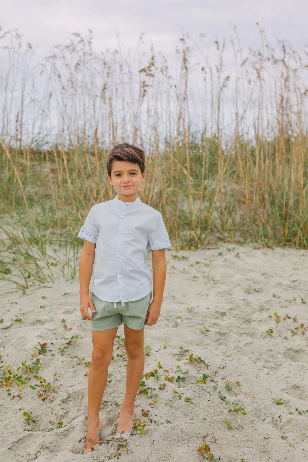 boys light blue button down shirt sold by minnow product image thumbnail 2
