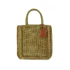 manebi kaki raffia net bag sold by minnow