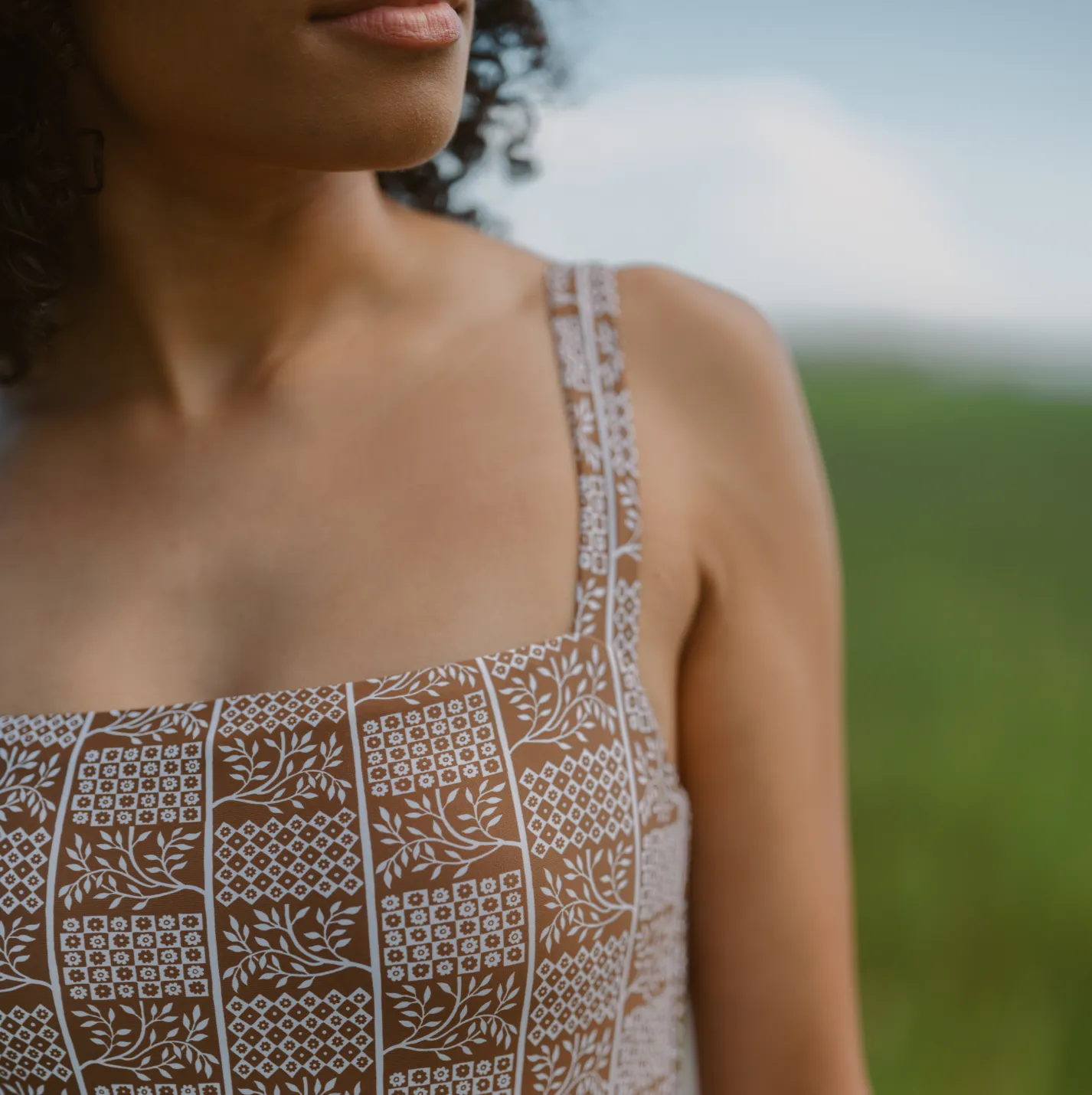 women's checker tree low back one piece sold by minnow product image thumbnail 4