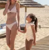 girls marigold floral ruffle cap sleeve rashguard set sold by minnow