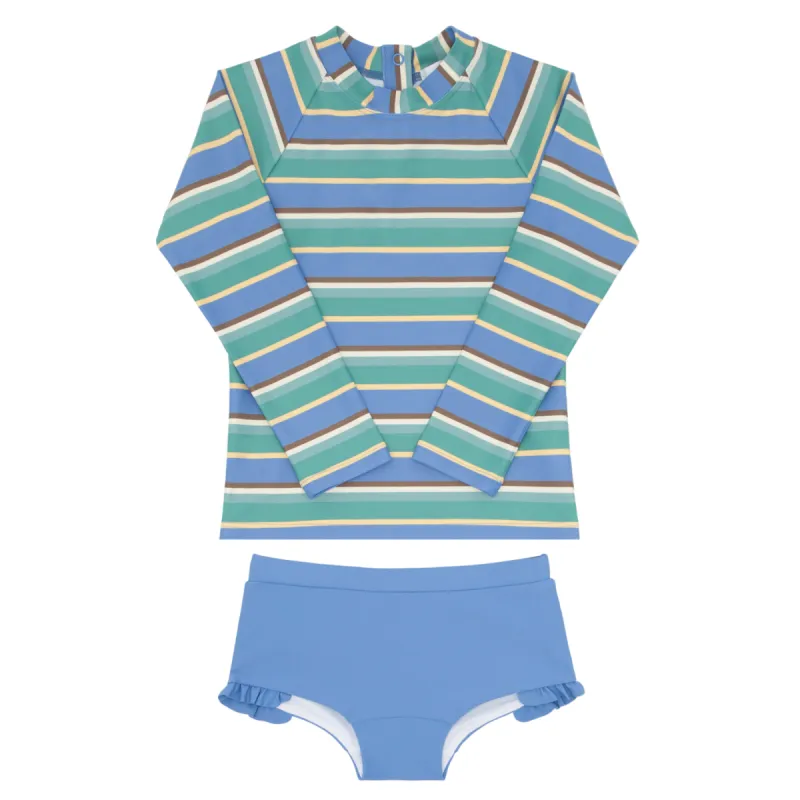 girls costa stripe rashguard set sold by minnow