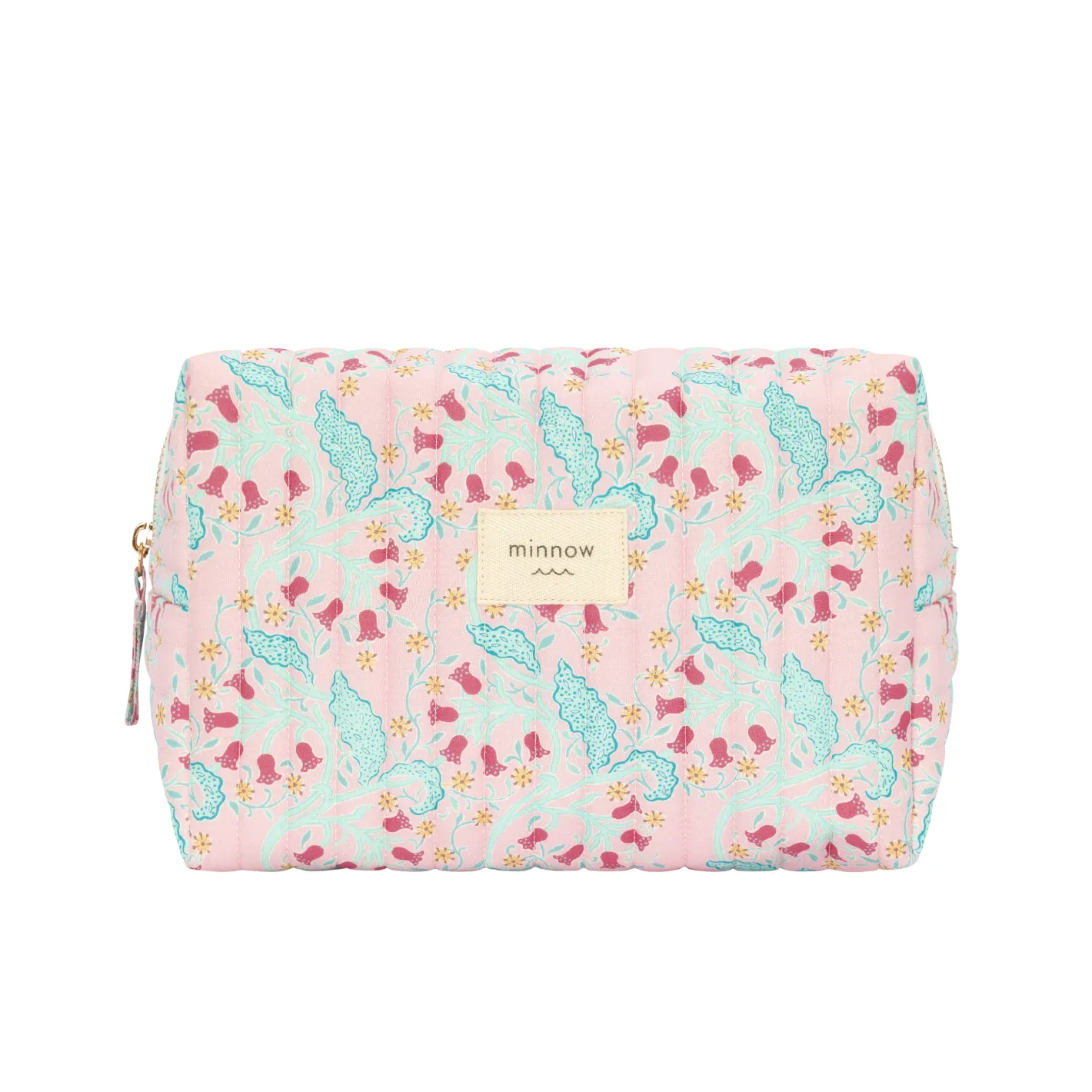 bluebells interior coated travel pouch sold by minnow