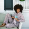 women's rosebud long sleeve collared pima pajamas set sold by minnow